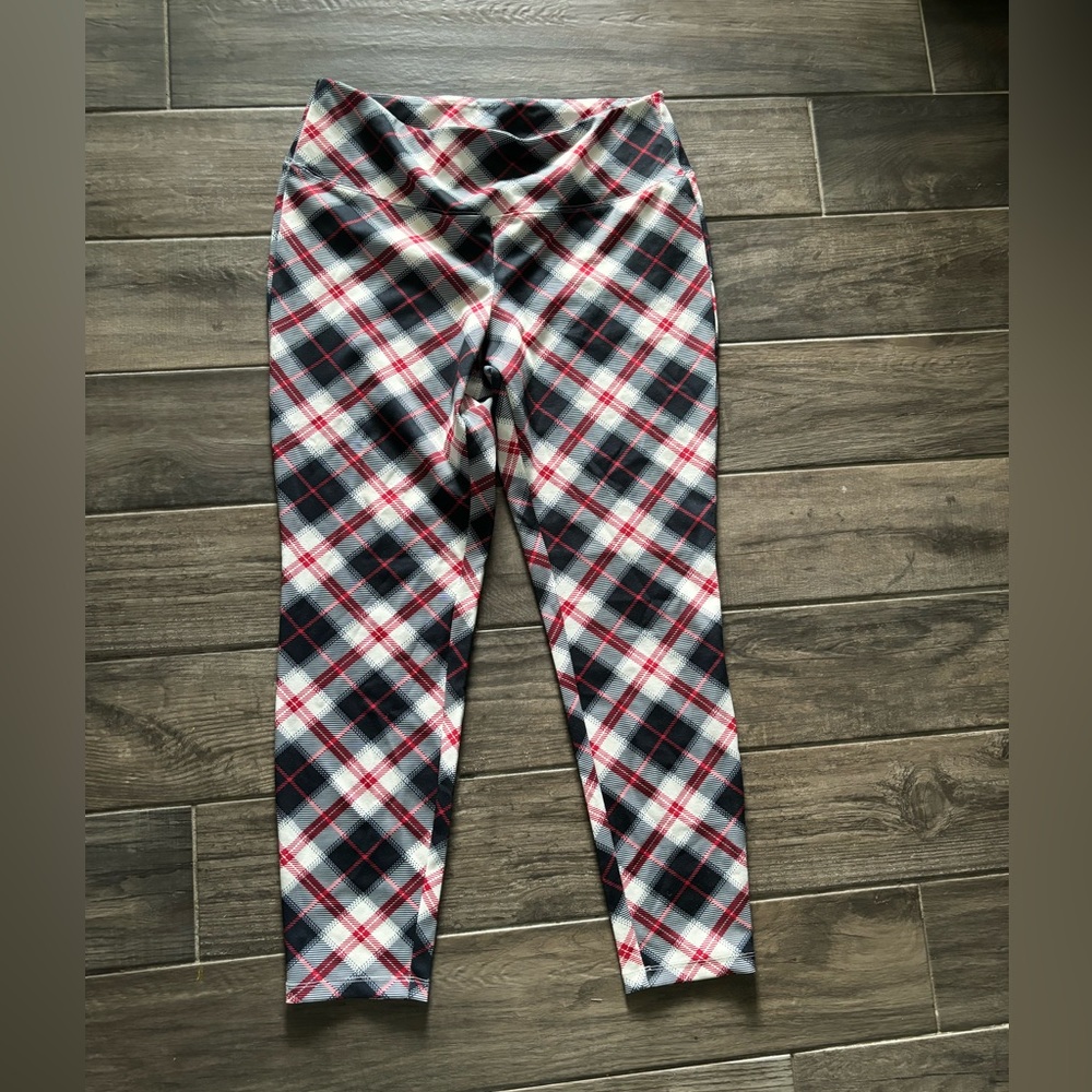 Cato Black and Red Paid Pants